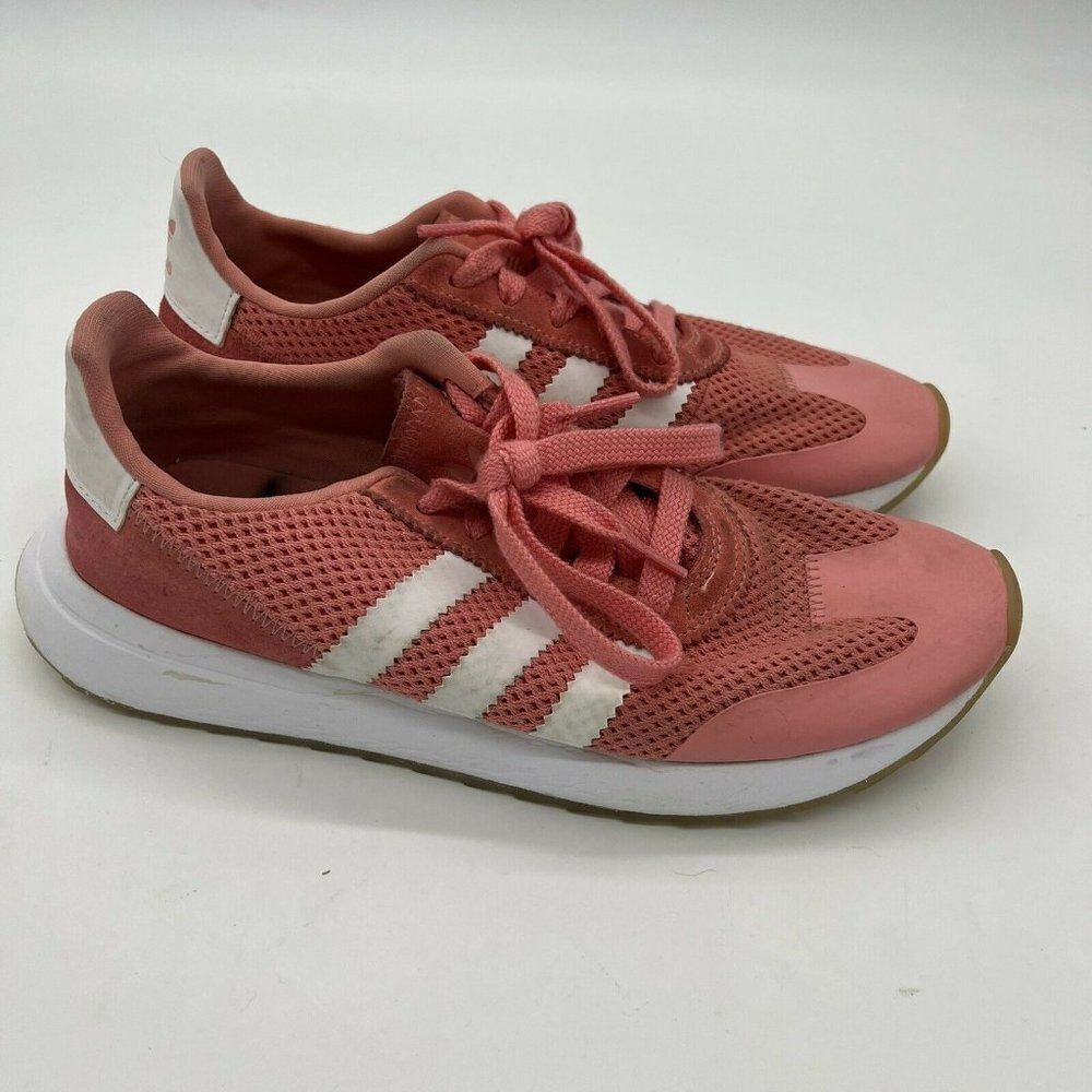 Adidas Flashback Pink White 3 Stripe Running Shoes Women’s 7.5